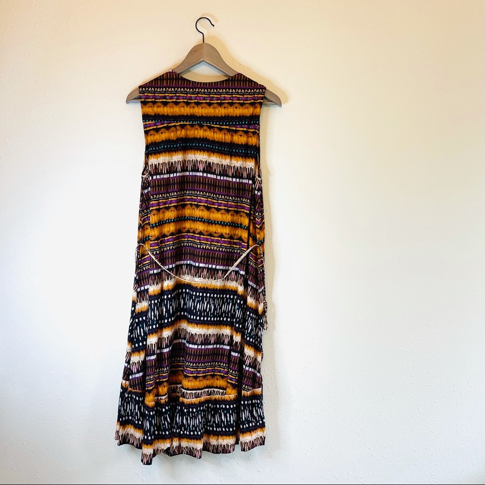 Beachlunchlounge Lou Lou Belted Multicolor Midi Dress Sz Medium NWT - Picture 10 of 12